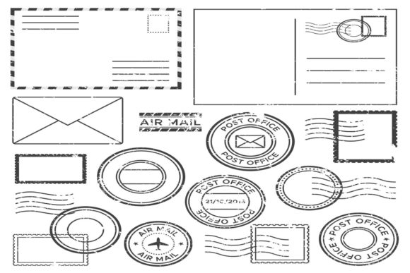 Download Old Postal Letter with Postmark Stamps - Stamp Collection