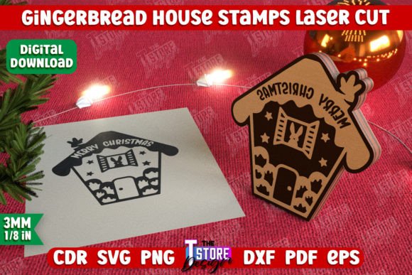 Download Gingerbread House Stamp |Xmas Print| CNC - Stamp Collection
