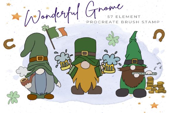 Download Procreate BrushStamp 57 Wonderful Gnome - Stamp Collection