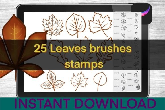Download Leaves Stamp Brushes Procreate - Stamp Collection