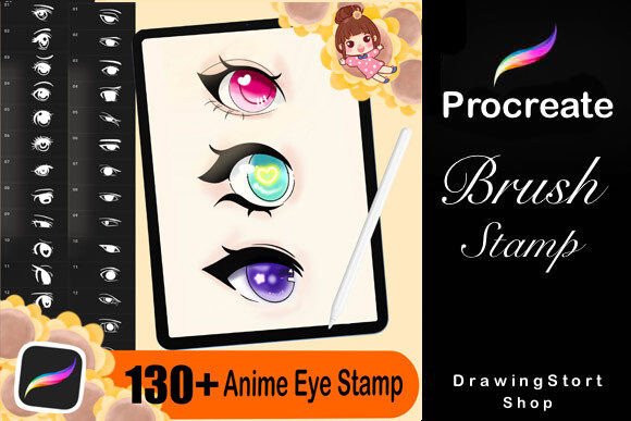 Download 130+ Procreate Anime Eye Stamps - Stamp Collection